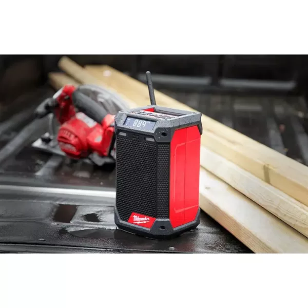 Milwaukee M12 12-Volt Lithium-Ion Cordless Bluetooth/AM/FM Jobsite Radio with Charger