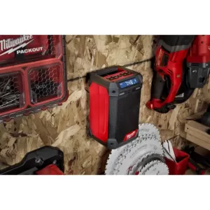 Milwaukee M12 12-Volt Lithium-Ion Cordless Bluetooth/AM/FM Jobsite Radio with Charger with M12 2.0Ah Battery