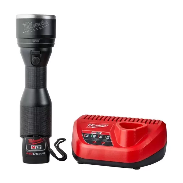 Milwaukee M12 12-Volt Lithium-Ion Cordless LED High Performance Flashlight Kit with (1) 1.5Ah Battery & Charger