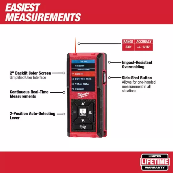 Milwaukee 330 ft. Laser Distance Meter