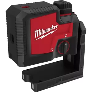 Milwaukee Green 100 ft. 3-Point Rechargeable Laser Level with REDLITHIUM Lithium-Ion USB Battery and Charger