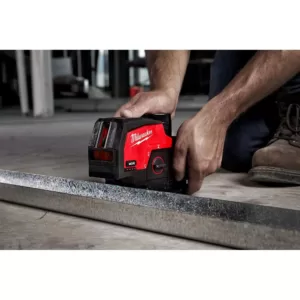 Milwaukee M12 12-Volt Lithium-Ion Cordless Green 125 ft. Cross Line and Plumb Points Laser Level (Tool-Only)