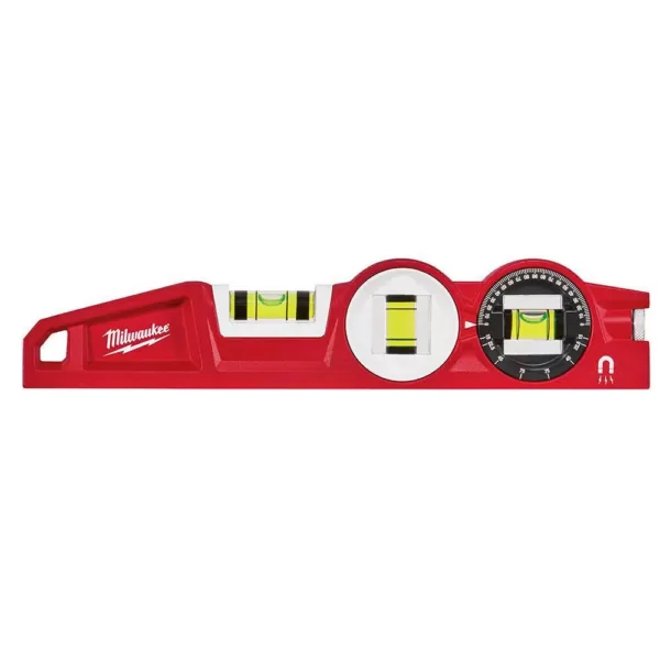 Milwaukee 10 in. 360-Degree Locking Die Cast Torpedo Level with 25 ft. STUD Tape Measure