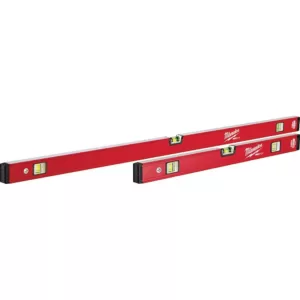 Milwaukee 24 in./48 in. REDSTICK Compact Box Level Set with 10 in. 360-Degree Locking Die Cast Torpedo Level