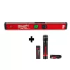 Milwaukee 24 in. Redstick Digital Box Level with Pin-Point Measurement Technology W/ 700 Lumens LED Rechargeable Flashlight