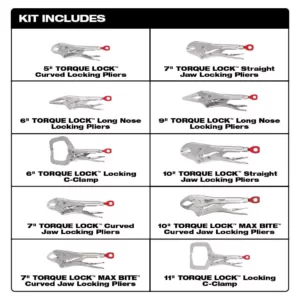 Milwaukee Torque Lock Locking Pliers Kit (10-Piece)