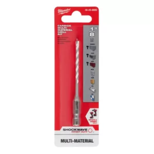 Milwaukee 1/8 in. x 4 in. x 6 in. SHOCKWAVE Carbide Multi-Material Drill Bit