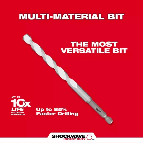 Milwaukee 5/32 in. x 4 in. x 6 in. SHOCKWAVE Carbide Multi-Material Drill Bit