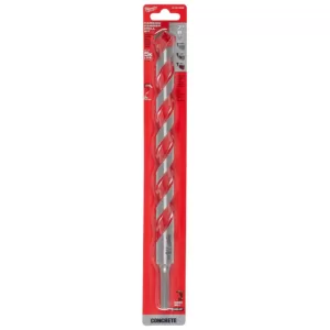 Milwaukee 7/8 in. x 10 in. x 12 in. Carbide Hammer Drill Bit for Concrete, Stone, Masonry Drilling