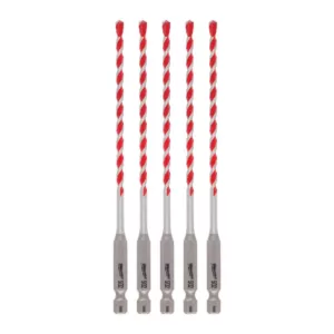 Milwaukee 5/32 in. SHOCKWAVE Carbide Hammer Drill Bits (5-Pack)