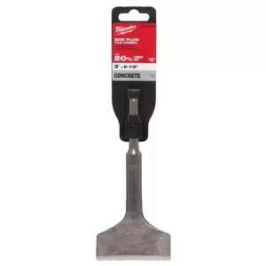 Milwaukee 3 in. x 6 in. SDS-PLUS Hammer Steel Tile Chisel