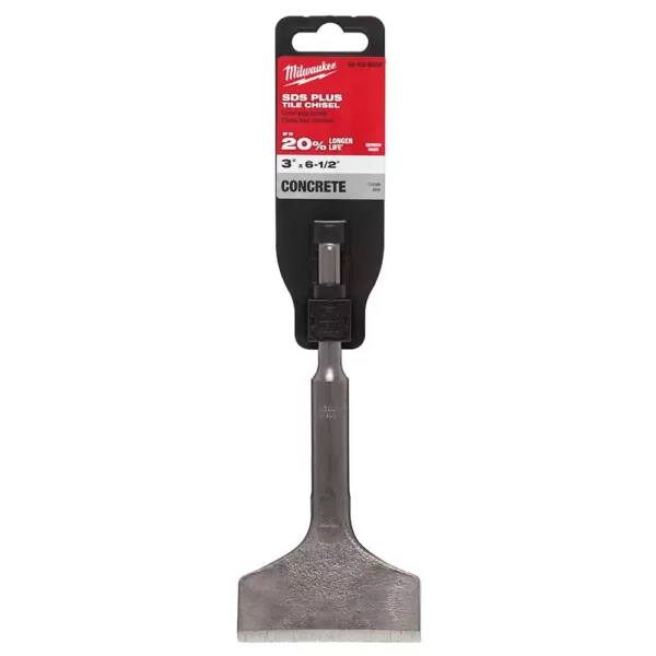 Milwaukee 3 in. x 6 in. SDS-PLUS Hammer Steel Tile Chisel