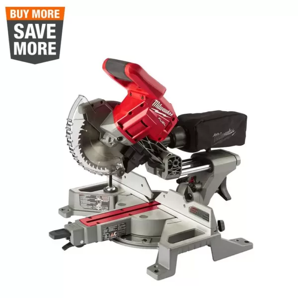 Milwaukee M18 FUEL 18-Volt Lithium-Ion Brushless Cordless 7-1/4 in. Dual Bevel Sliding Compound Miter Saw (Tool-Only)