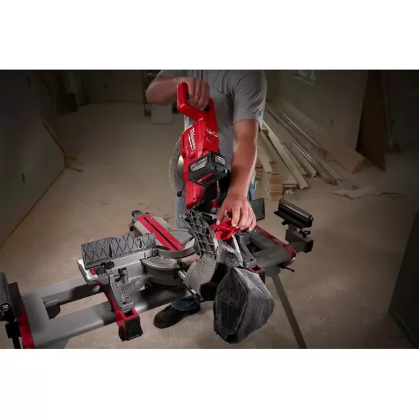 Milwaukee M18 FUEL 18-Volt Lithium-Ion Brushless 10 in. Cordless Dual Bevel Sliding Compound Miter Saw with 7-1/4 in. Circular Saw