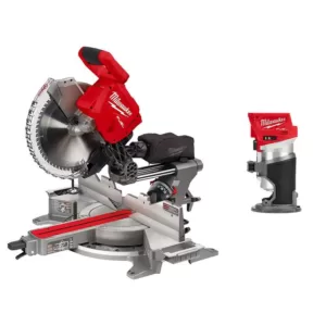 Milwaukee M18 FUEL 18-Volt Lithium-Ion Brushless 12 in. Cordless Dual Bevel Sliding Compound Miter Saw with Compact Router