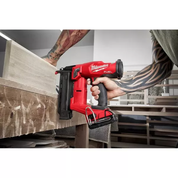 Milwaukee M18 FUEL 18-Volt Lithium-Ion Brushless 12 in. Cordless Dual Bevel Sliding Compound Miter Saw with 18-Gauge Brad Nailer