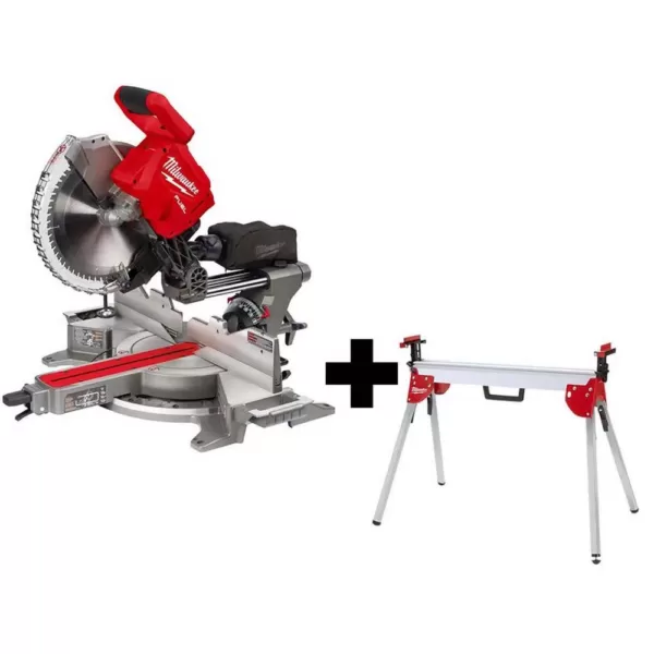 Milwaukee M18 FUEL 18-Volt Lithium-Ion Brushless Cordless 12 in. Dual Bevel Sliding Compound Miter Saw with Stand (Tool-Only)