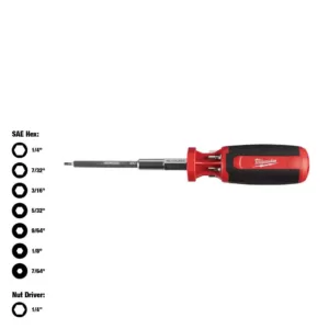 Milwaukee 9-in-1 SAE Hex/Key Drive Multi-Bit Screwdriver