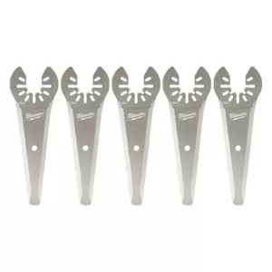 Milwaukee 3 in. Stainless Steel Tapered Sealant Cutting Oscillating Multi-Tool Blade (5-Piece)