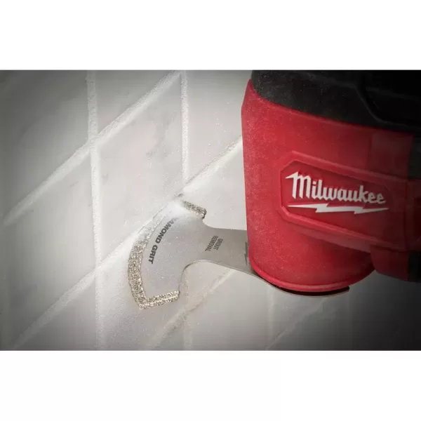 Milwaukee 2-1/2 in. Stainless Steel Universal Fit Diamond Grit Segment Boot Oscillating Multi-Tool Blade (1-Piece)