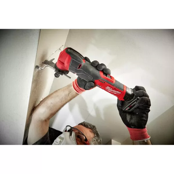 Milwaukee M12 FUEL 12-Volt Lithium-Ion Cordless Oscillating Multi-Tool and Jobsite Radio with two 3.0 Ah Batteries