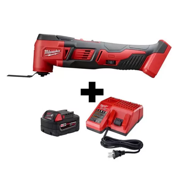 Milwaukee M18 18-Volt Lithium-Ion Cordless Oscillating Multi-Tool W/ M18 Starter Kit W/ (1) 5.0Ah Battery and Charger