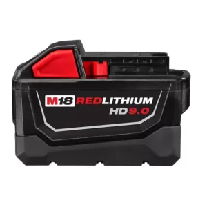 Milwaukee M18 18-Volt Lithium-Ion High Demand Battery Pack 9.0Ah and Charger Starter Kit