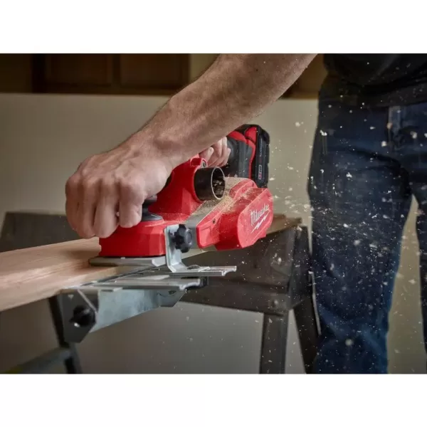 Milwaukee M18 18-Volt Lithium-Ion 3-1/4 in. Cordless Planer Kit with One 3.0 Ah Batteries, Charger, Tool Bag