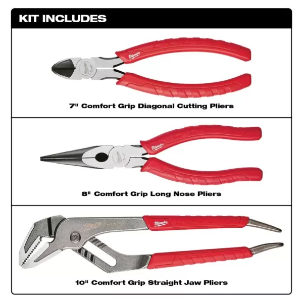 Milwaukee Pliers Kit (3-Piece)