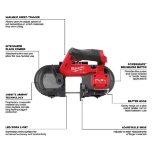 Milwaukee M12 FUEL 12-Volt Lithium-Ion Cordless Sub-Compact Band Saw (Tool-Only)