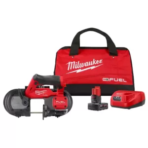 Milwaukee M12 FUEL 12-Volt Lithium-Ion Cordless Sub-Compact Band Saw XC Kit with One 4.0 Ah Battery, Charger and Hard Case