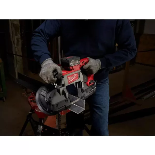 Milwaukee M18 FUEL 18-Volt Lithium-Ion Brushless Cordless Deep Cut Band Saw and Grease Gun 2-Speed with Two 6.0 Ah Batteries