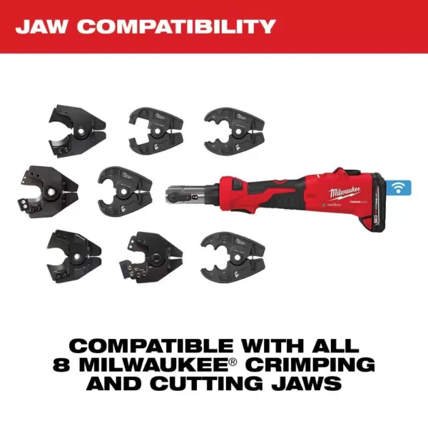 Milwaukee M18 18-Volt Lithium-Ion Cordless FORCE LOGIC 6-Ton Utility Crimping Kit with O-D3 Jaw