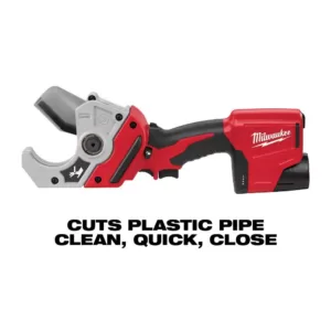 Milwaukee M12 12-Volt Lithium-Ion Cordless PVC Shear Kit with One 1.5 Ah Battery, Charger and Hard Case