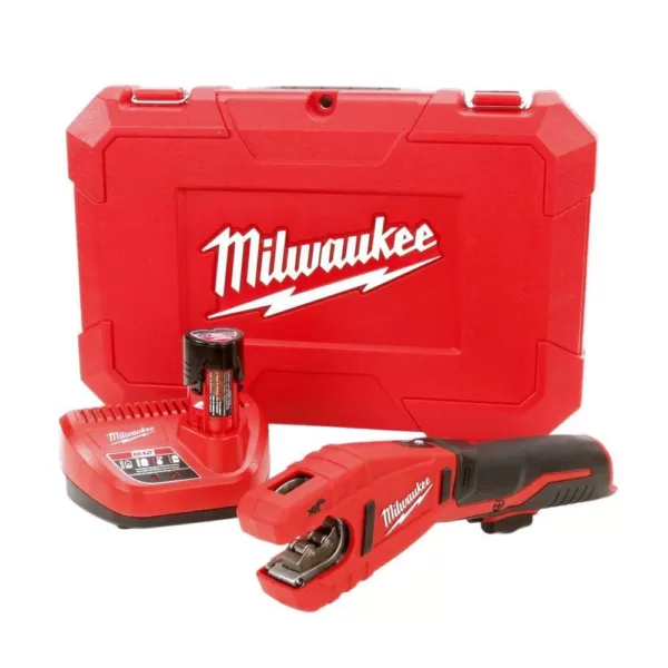 Milwaukee M12 12-Volt Lithium-Ion Cordless Copper Tubing Cutter Kit with 1.5 Ah Battery, Charger and Hard Case