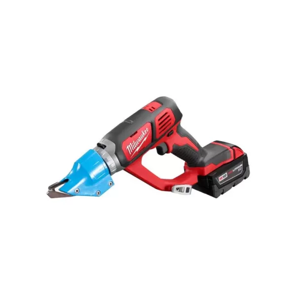 Milwaukee M18 18-Volt Lithium-Ion Cordless 16-Gauge Double Cut Metal Shear Kit with Free M18 18-Volt 4.0 Extended Capacity Battery