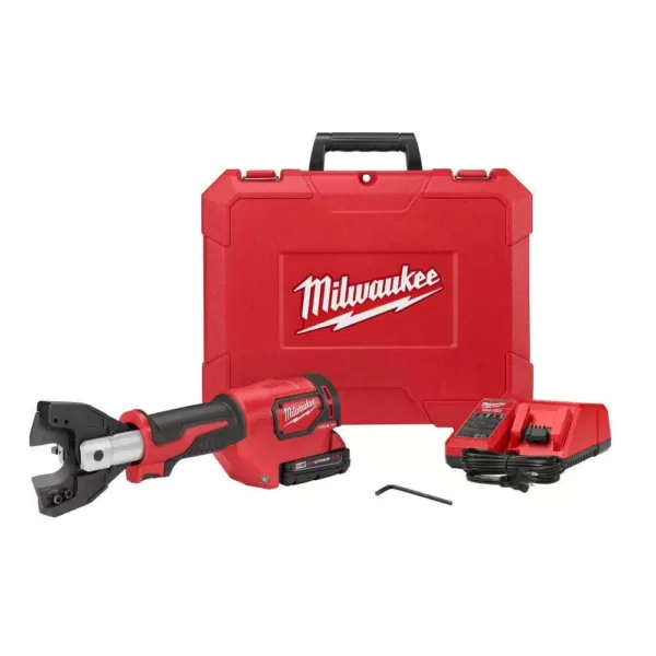 Milwaukee M18 18-Volt Lithium-Ion Cordless Cable Cutter with CU/AL Jaws with One 2.0 Ah Battery, Charger, Hard Case