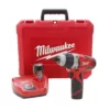 Milwaukee M12 12-Volt Lithium-Ion Cordless 1/4 in. Hex No-Hub Driver Kit W/ (2) 1.5Ah Batteries & Hard Case