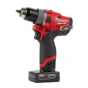 Milwaukee M12 FUEL 12-Volt Lithium-Ion Brushless Cordless 1/2 in. Drill Driver Kit with 4.0Ah and 2.0Ah Battery and Hard Case