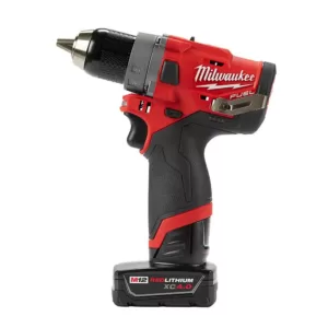 Milwaukee M12 FUEL 12-Volt Lithium-Ion Brushless Cordless 1/2 in. Drill Driver Kit with 4.0Ah and 2.0Ah Battery and Hard Case