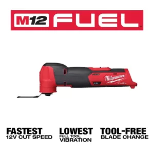 Milwaukee M12 FUEL 12-Volt Lithium-Ion Brushless Cordless 4-in-1 Installation 3/8 in. Drill Driver and Multi-Tool Set (Tool-Only)