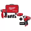 Milwaukee M12 FUEL 12-Volt Lithium-Ion Brushless Cordless 4-in-1 Installation 3/8in. Drill Driver & SURGE Impact Driver Combo Kit