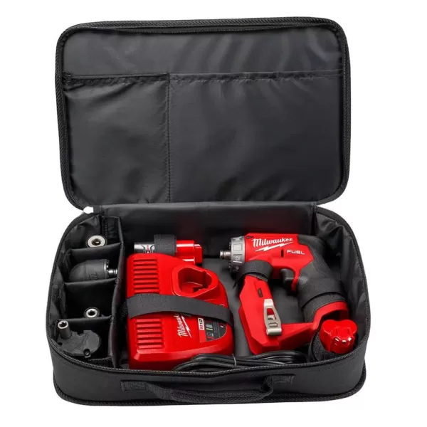 Milwaukee M12 FUEL 12-Volt Lithium-Ion Brushless Cordless 4-in-1 Installation 3/8in. Drill Driver & SURGE Impact Driver Combo Kit