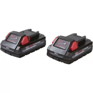 Milwaukee M18 18-Volt Lithium-Ion HIGH OUTPUT CP 3.0 Ah Battery Pack (2-Pack) w/9 in. 5 TPI AX Carbide Reciprocating Saw Blade