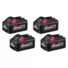 Milwaukee M18 18-Volt Lithium-Ion High Output 6.0Ah Battery Pack (4-Pack)