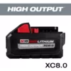 Milwaukee M18 18-Volt Lithium-Ion HIGH OUTPUT XC 8.0 Ah Battery