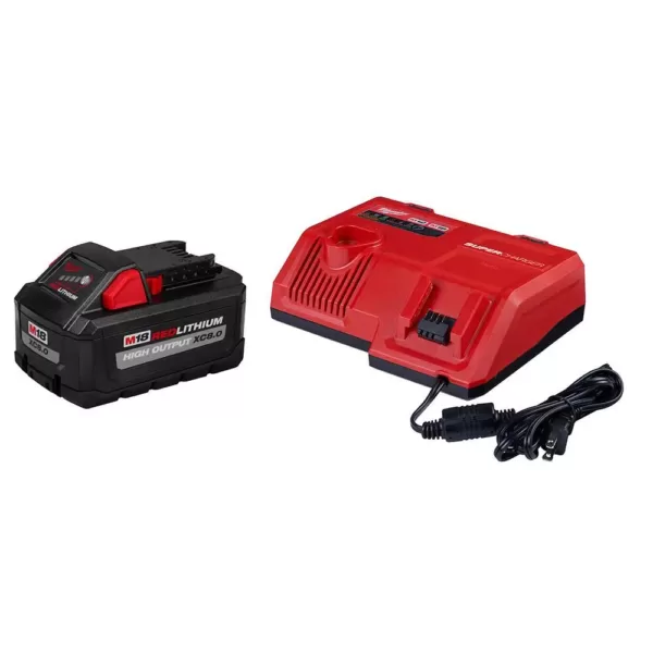 Milwaukee M12 and M18 12-Volt/18-Volt Lithium-Ion Multi-Voltage Super Battery Charger Starter Kit with 8.0 Ah High Output Battery