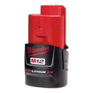 Milwaukee M12 12-Volt Lithium-Ion Compact Battery Pack 2.0Ah and Charger Starter Kit