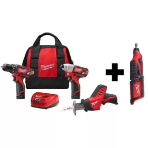 Milwaukee M12 12-Volt Lithium-Ion Cordless Combo Kit (3-Tool) with M12 Rotary Tool