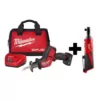 Milwaukee M12 FUEL 12-Volt Lithium-Ion Brushless Cordless HACKZALL Reciprocating Saw Kit W/ Free M12 3/8 in. Ratchet